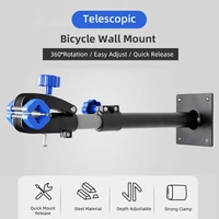 heavy duty bicycle wall mount telescopic 30kgs load repair stand 360%c2%b0 rotation cycle parking service bracket w expansion bolts