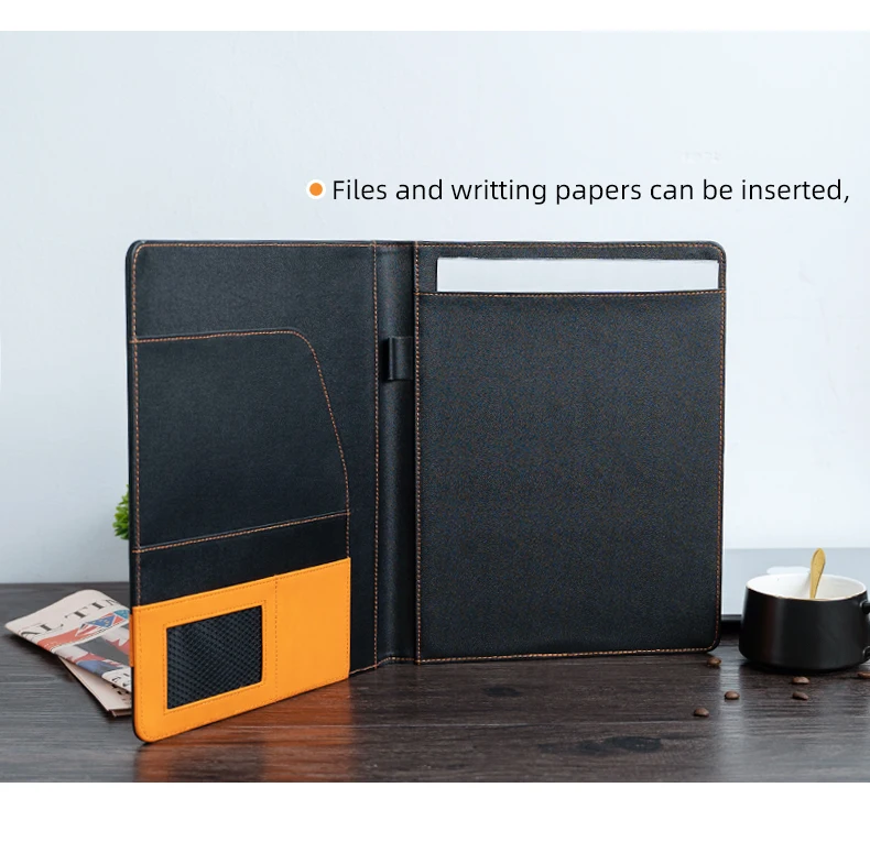 Черный портфель A4 Padfolio индивидуальная деловая папка для документов руководителя