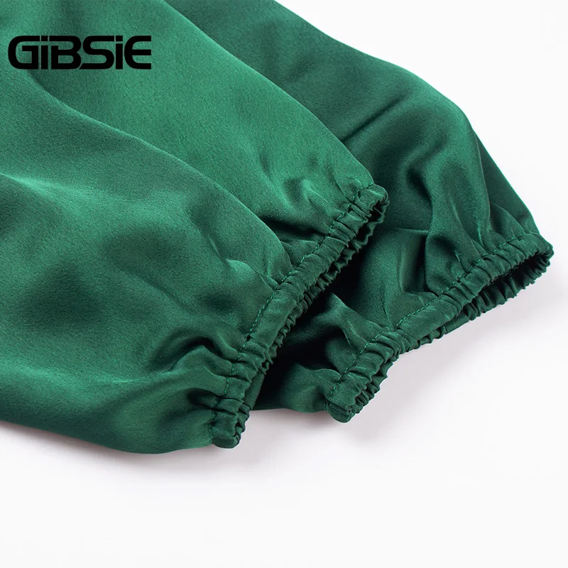 GIBSIE элегантное плиссированное платье с v образным вырезом и запахом размера плюс