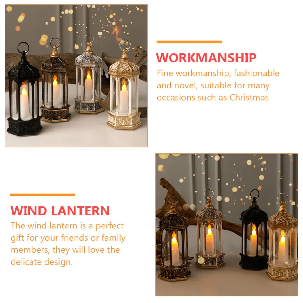 

Exquisite Light Adornment Retro Design Lamp Hanging Wind Lantern for Christmas