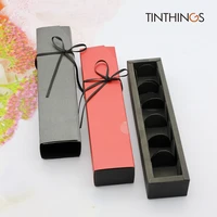 gift box chocolate packing wedding favor paper gift box candy red black packaging chocolate ribbon sticker valentine lover