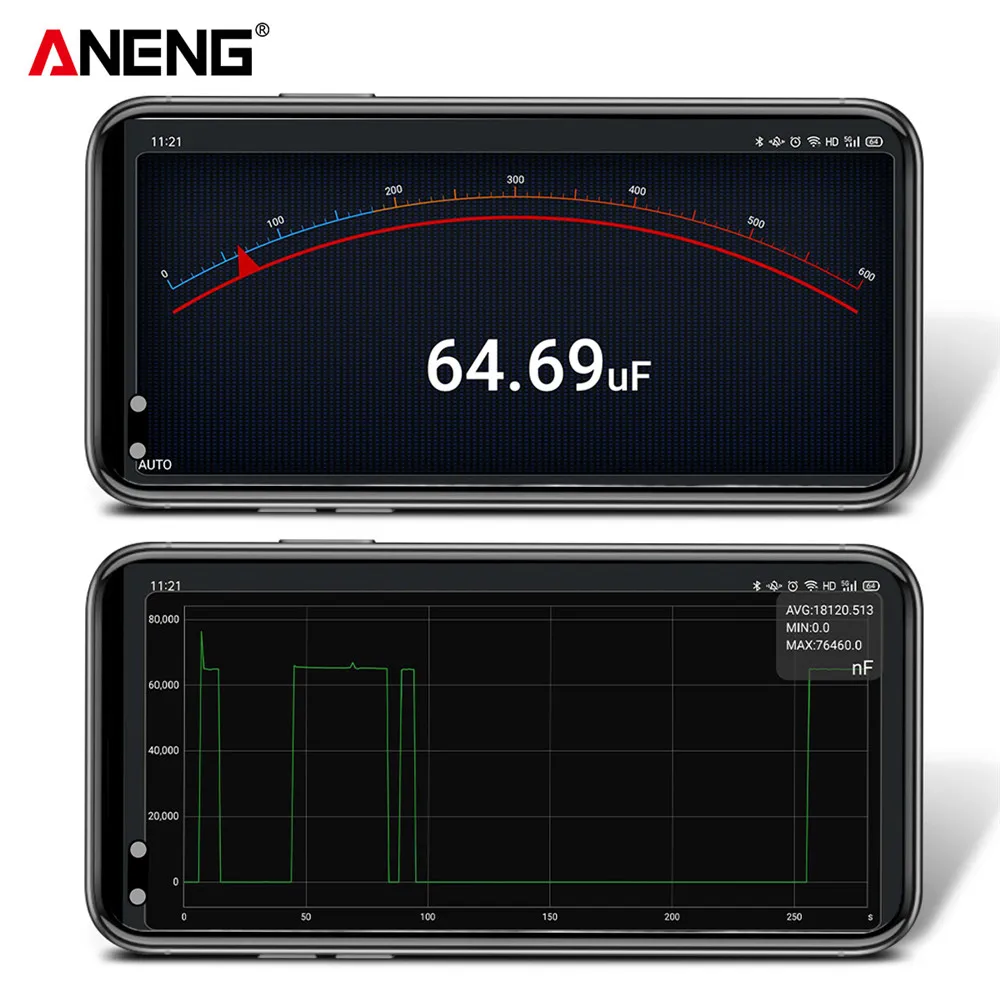 Multímetro Digital inteligente AN9002, medidor de voltaje de Corriente CA/CC con Bluetooth, rango automático, profesional, 6000 recuentos, multímetro, RMS