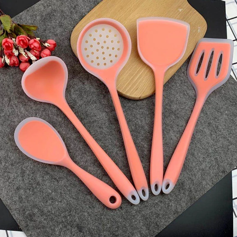 Кухонная посуда из 5 предметов силиконовая антипригарная кухонная утварь