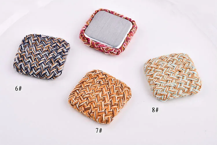 South Korea all-match cotton cloth square button accessories DIY Earrings Brooch hair rope bag material | Украшения и аксессуары