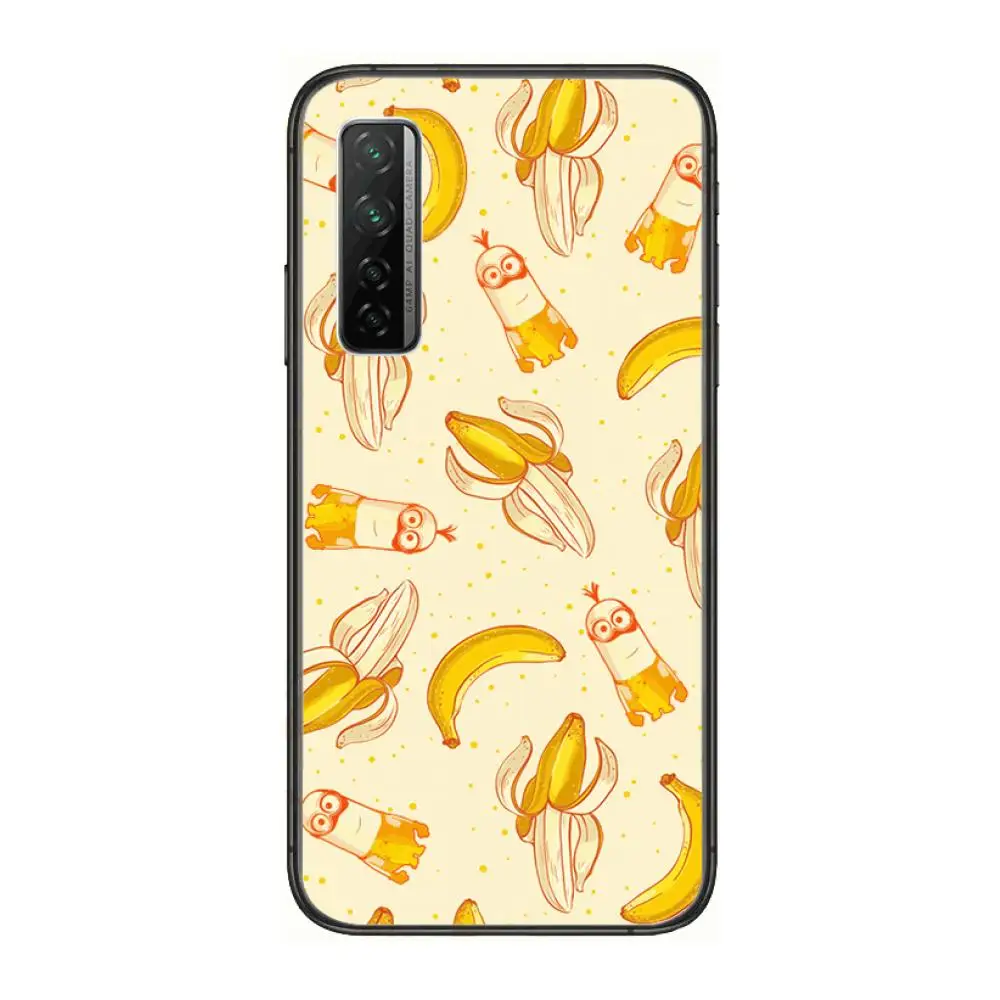 

Cute Minione Cartoon Phone Case For Huawei mate 40 30 10 20 40 8 9 Lite Z Pro Black Etui 3D Coque Painting Hoesjes 5g black