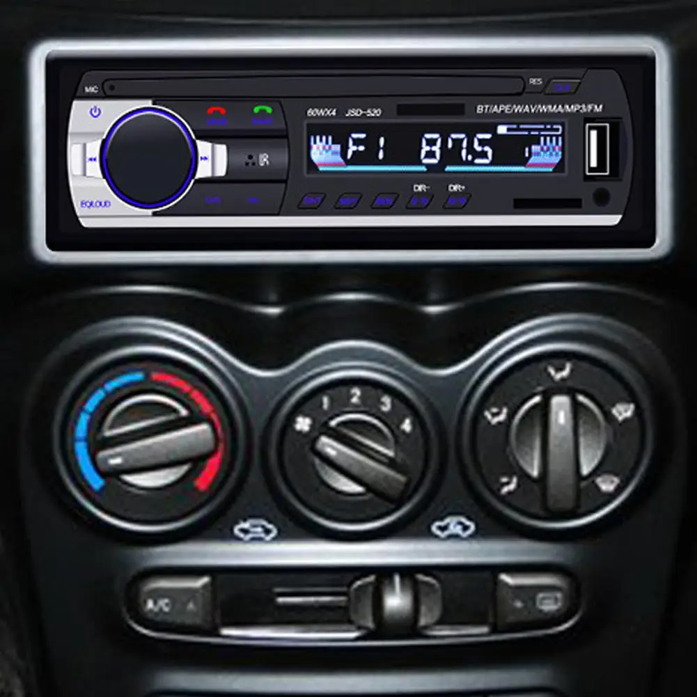 Автомобильный MP3 плеер Studyset стерео система с Bluetooth 4x60 Вт 12 В Вход Aux Типоразмер 1