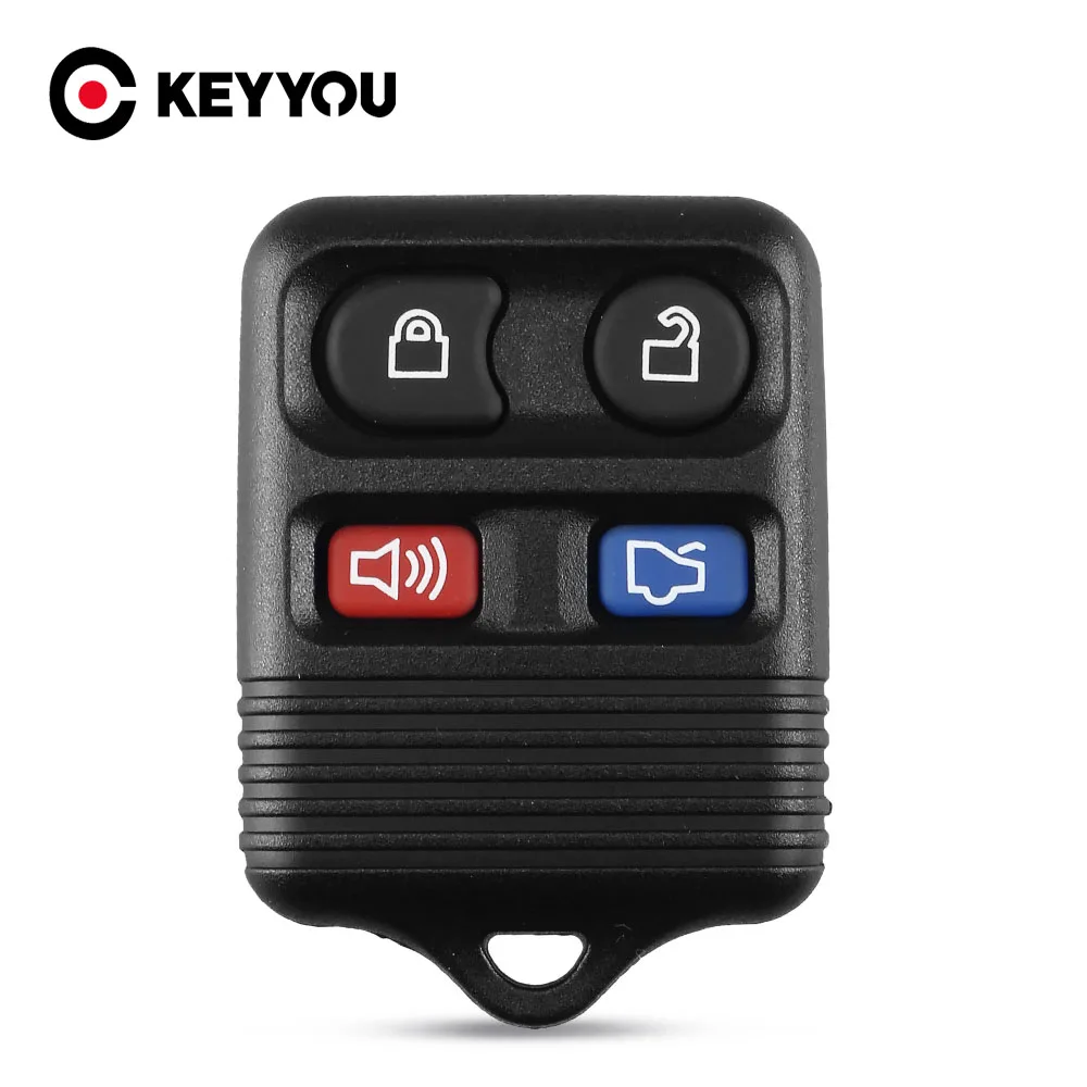 

KEYYOU10X 4 Buttons Remote Key Shell Case Fob Keyless Entry Fob For Ford Mustang Focus Lincoln LS Town Car Mercury Grand Marquis