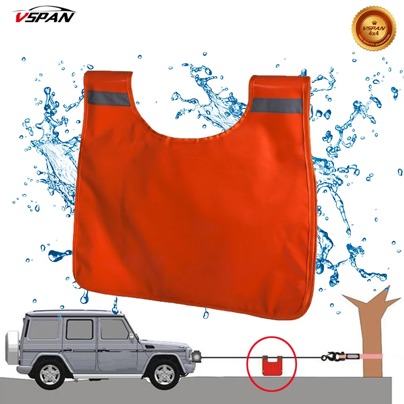 

Waterproof Orange Winch Damper 4WD Winch Cable Cushion Recovery Safety Blanket 4x4 Car Off-Road Rescue Tool Pull Towing Dampener