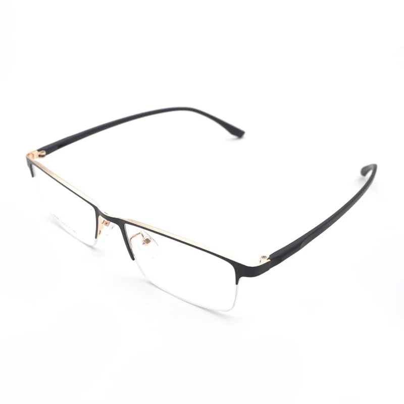 Новый бизнес близорукость Мужская половина дужки Металл очки Рамка мягкие TR