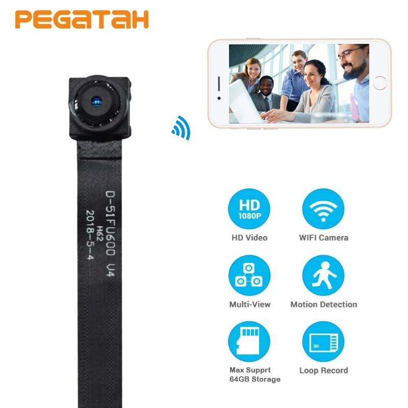 1080P Мини Wi fi камера DV видеокамера wifi P2P TF Запись видео Обнаружение дистанционное управление камера безопасности ночное видение