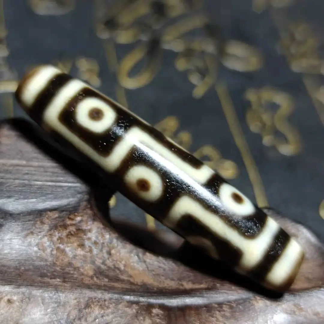 Тибетский Агат Бусины старый желтый 12*55 мм DZI бусины феншуй 9 глаз узор Bbeads высококачественные ювелирные изделия DIY Бесплатная доставка