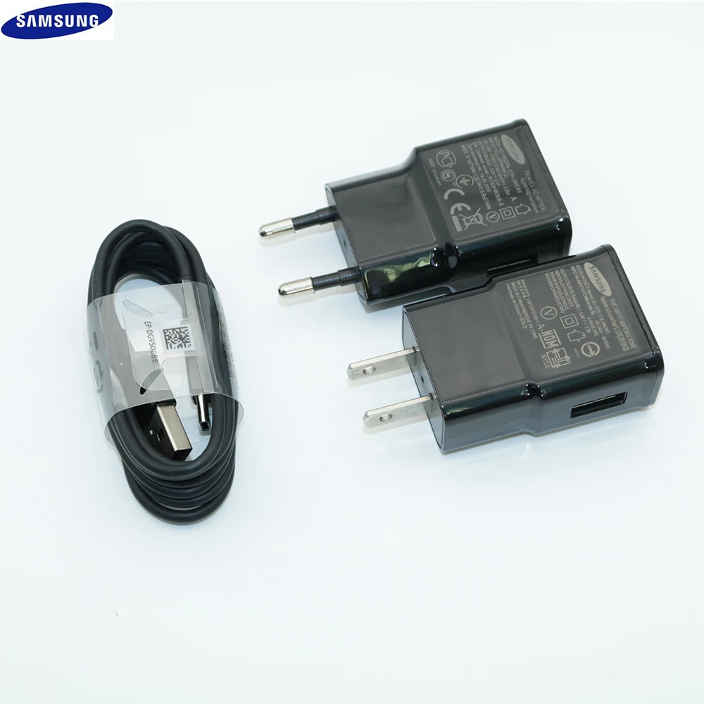 Зарядное устройство Samsung с европейской и американской вилкой 5 В 2 А кабель Type-c для