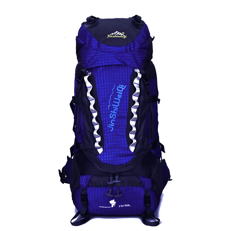 dark blue 80L Открытый походный рюкзак для мужчин и женщин для альпинизма треккинга дорожная сумка большой объем для воды износостойкий рюкзак - Цвет: dark blue