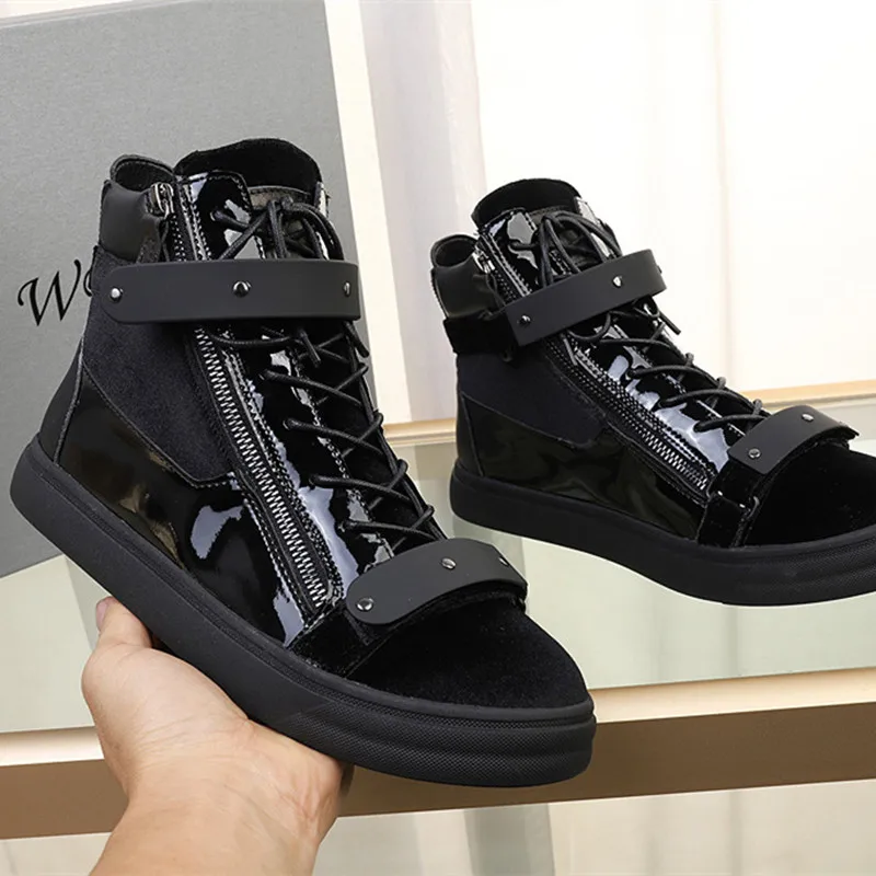 Осенне-зимняя кожаная Вельветовая Мужская обувь с двумя металлическими пряжками