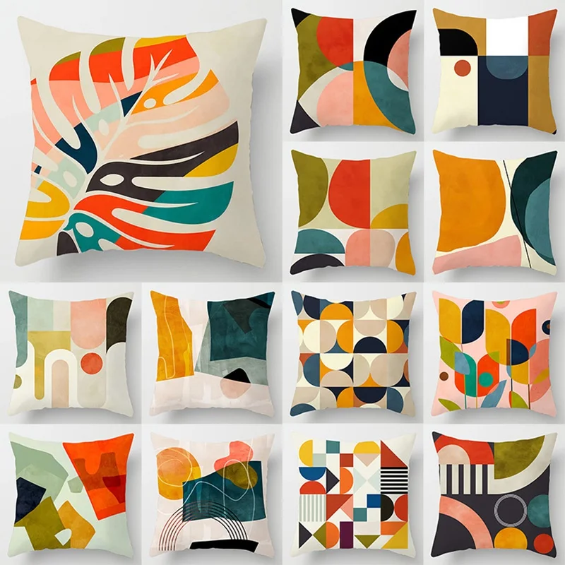 

Color Banana Leaf Series Pillow Gift Home Office Decoration Pillow Bedroom Sofa Car Cushion Cover