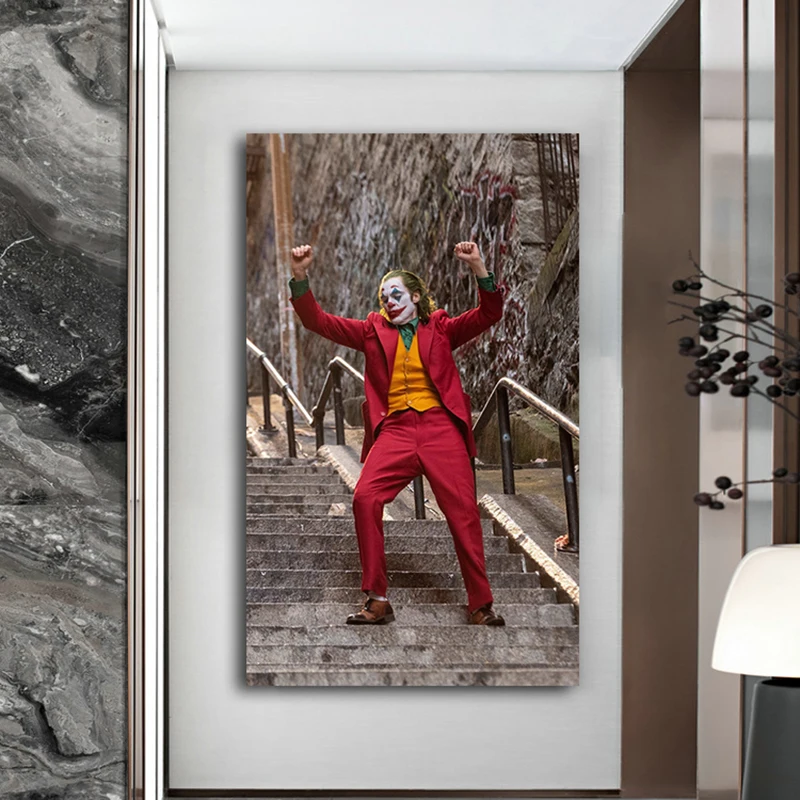 Постер фильма Джокер печатный портрет на холсте настенная живопись декор для