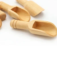 3pcslot wooden herb powder spoon rice spice salt sugar flour scoops spoon wood kitchen cooking baking tools