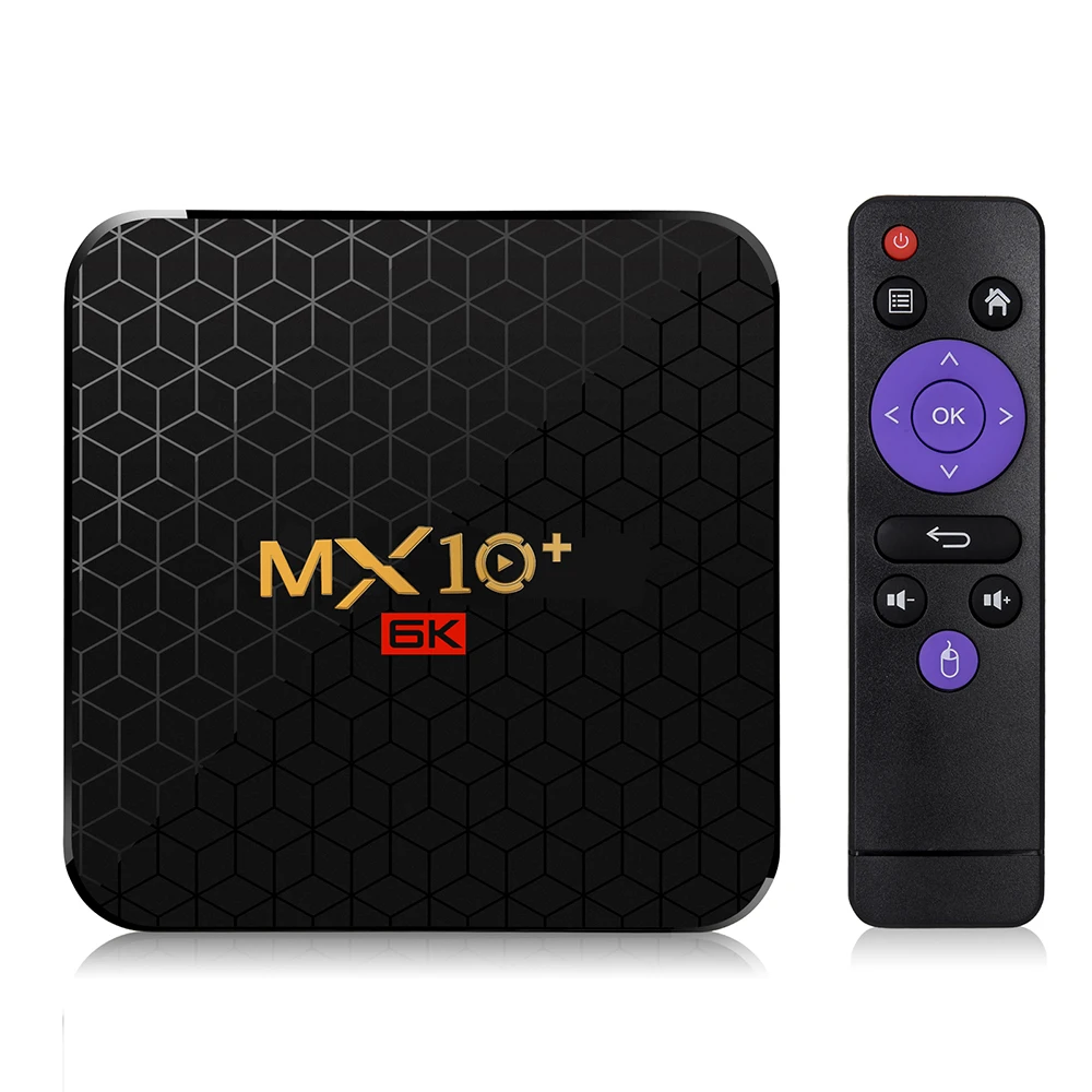 ТВ приставка MX10 Plus Android 9 0 Allwinner H6 UHD 4K Smart Media Player 6K 4 ГБ/32 ГБ 2 4G/5G Wi Fi BT4.0 USB3.0 H.265