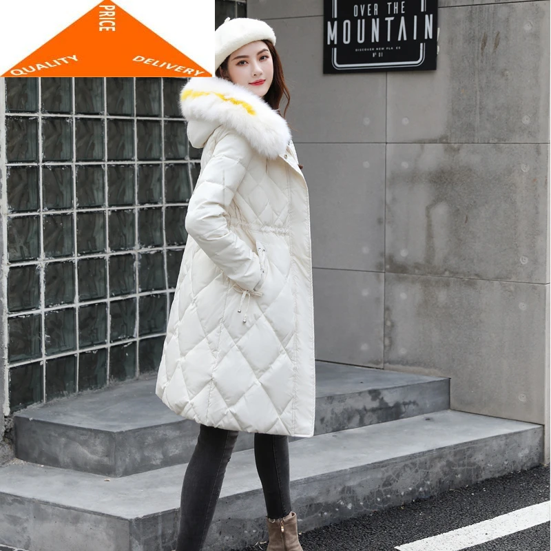 Женская зимняя куртка женская одежда с капюшоном из натурального Лисьего меха