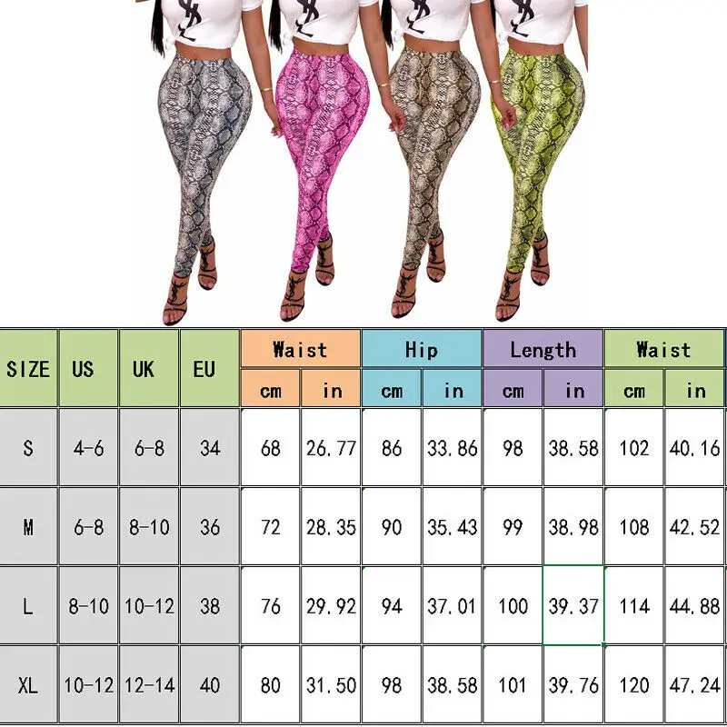 Новое поступление женские леггинсы с рюшами пуш-ап облегающие принтом змеиная