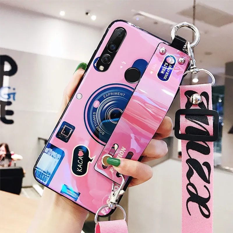 

Wrist Strap Shockproof Holder Case For Huawei Honor 10i Case Cover For Honor 10i Phone Cases Honor10i Fundas Silicone Camera