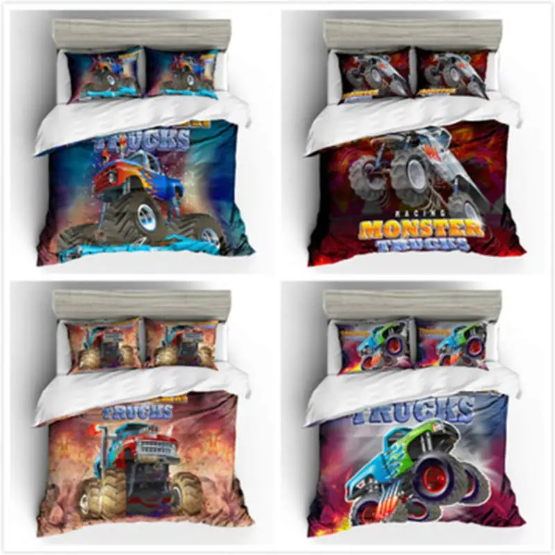 3 шт. 3D Monster Trucks DS постельных принадлежностей 140x210 см/180x210c/172x218 см/135x200 см/200x229 см