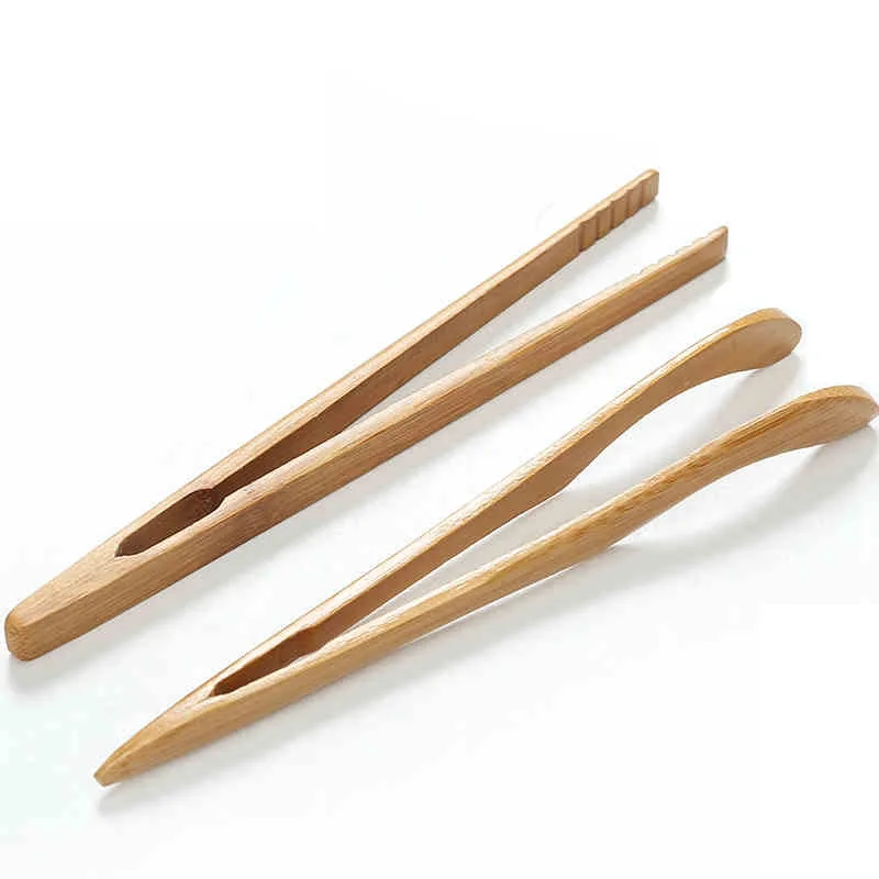 Новый деревянный Пинцет для чая щипцы бекона бамбуковые кухонные салата