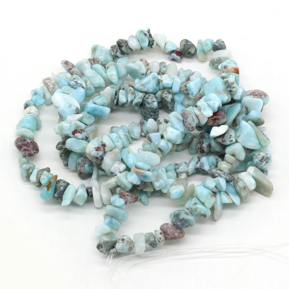 

Natural Aquamarine Semi-precious Stone Gravel Charm Bead Making DIY Exquisite Necklace Bracelet Jewelry Length 40cm