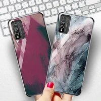 watercolor case for huawei honor 10 lite cases tempered glass fundas honor 50 8x 9x 10x 9 lite 10i 7a 7c 8a 8c 9a max note cover