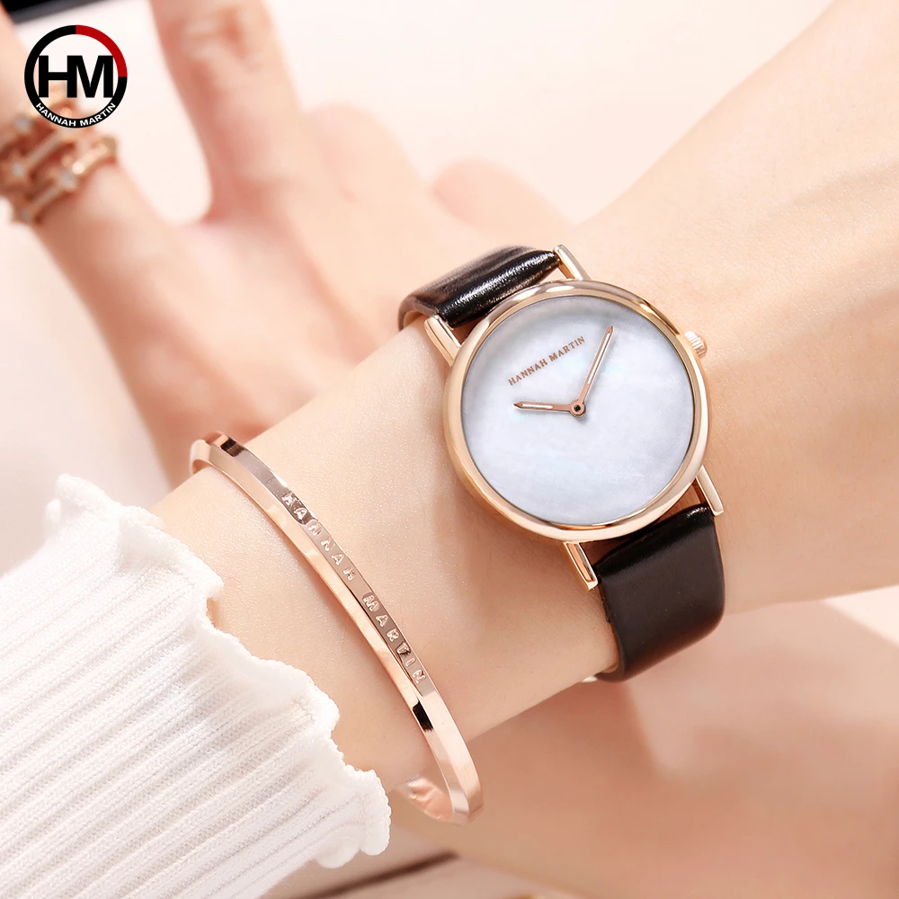 Часы наручные женские с японским кварцевым механизмом простые брендовые