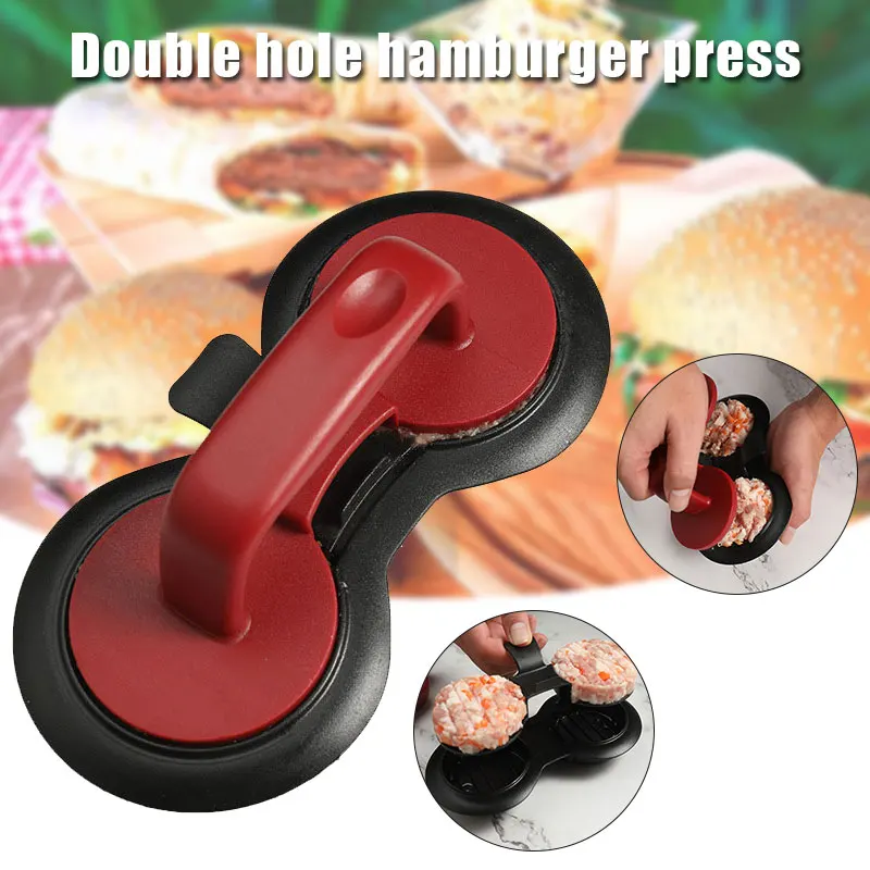 

Двойное отверстие бургер, пресс для гамбургера пресс Пэтти чайник пресс бургер с начинкой Пэтти пресс обычный гамбургер производителя XR-Ли...