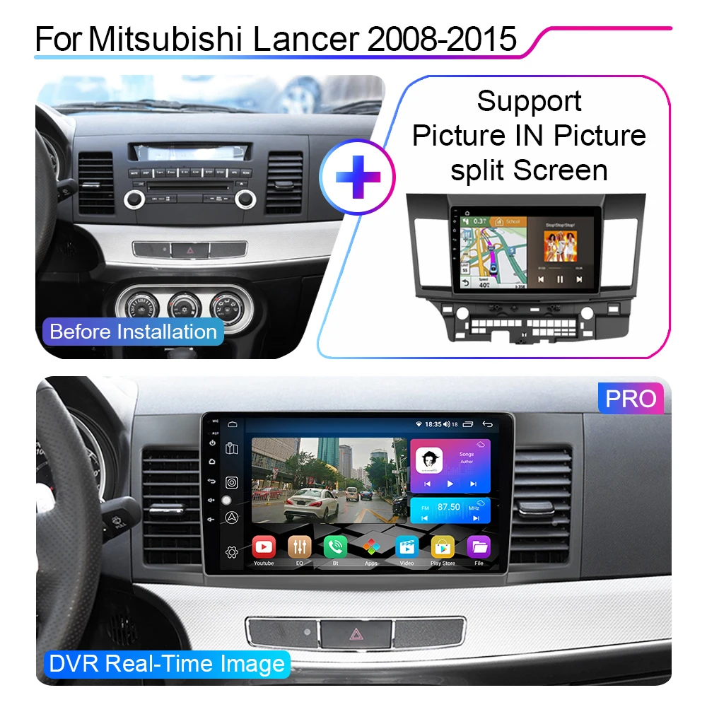 Автомагнитола XIMA Pro мультимедийный видеоплеер на Android 10 с GPS Wi-Fi DSP dvd для Mitsubishi Lancer