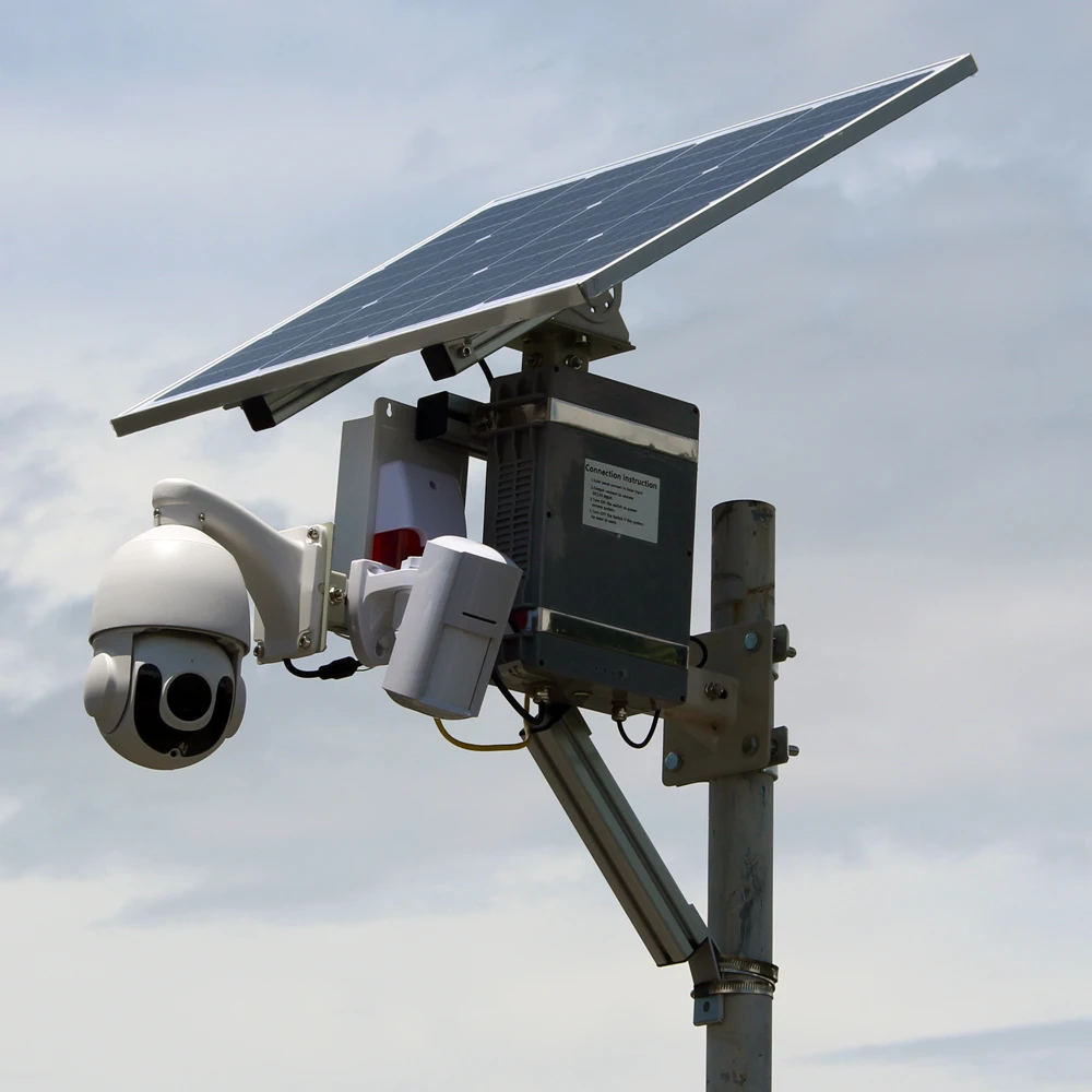 Профессиональная камера видеонаблюдения на солнечной батарее 4 МП Ip Ptz с Pir