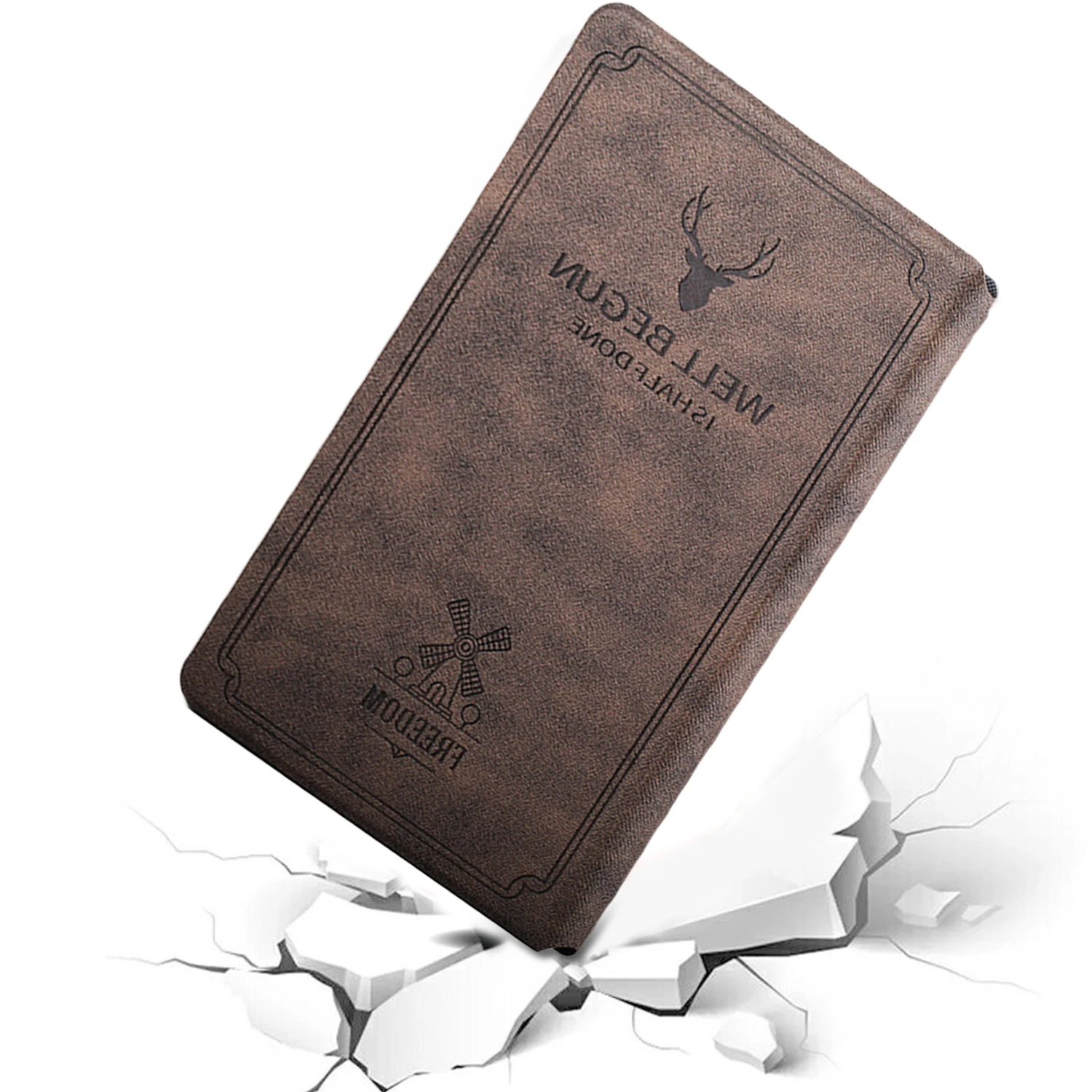 Складной износостойкий ударопрочный кожаный защитный чехол Besegad из микрофибры