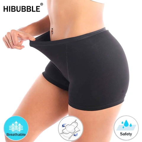 S-4XL Super Absorb Boyshort Underwear Women Safety Menstrual Panties Period Leak Proof Women's Pants Incontinence Plus Size