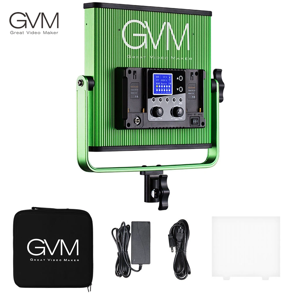 

GVM 672S 40W Photography lights LED Video Light CRI97 Bi Color Digital Display Barndoor For Video Making Photography Lighting