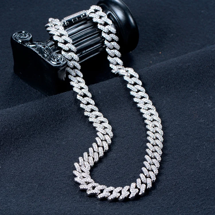 Ожерелье из кубинской цепи для мужчин и женщин ожерелье с кубинским цирконием