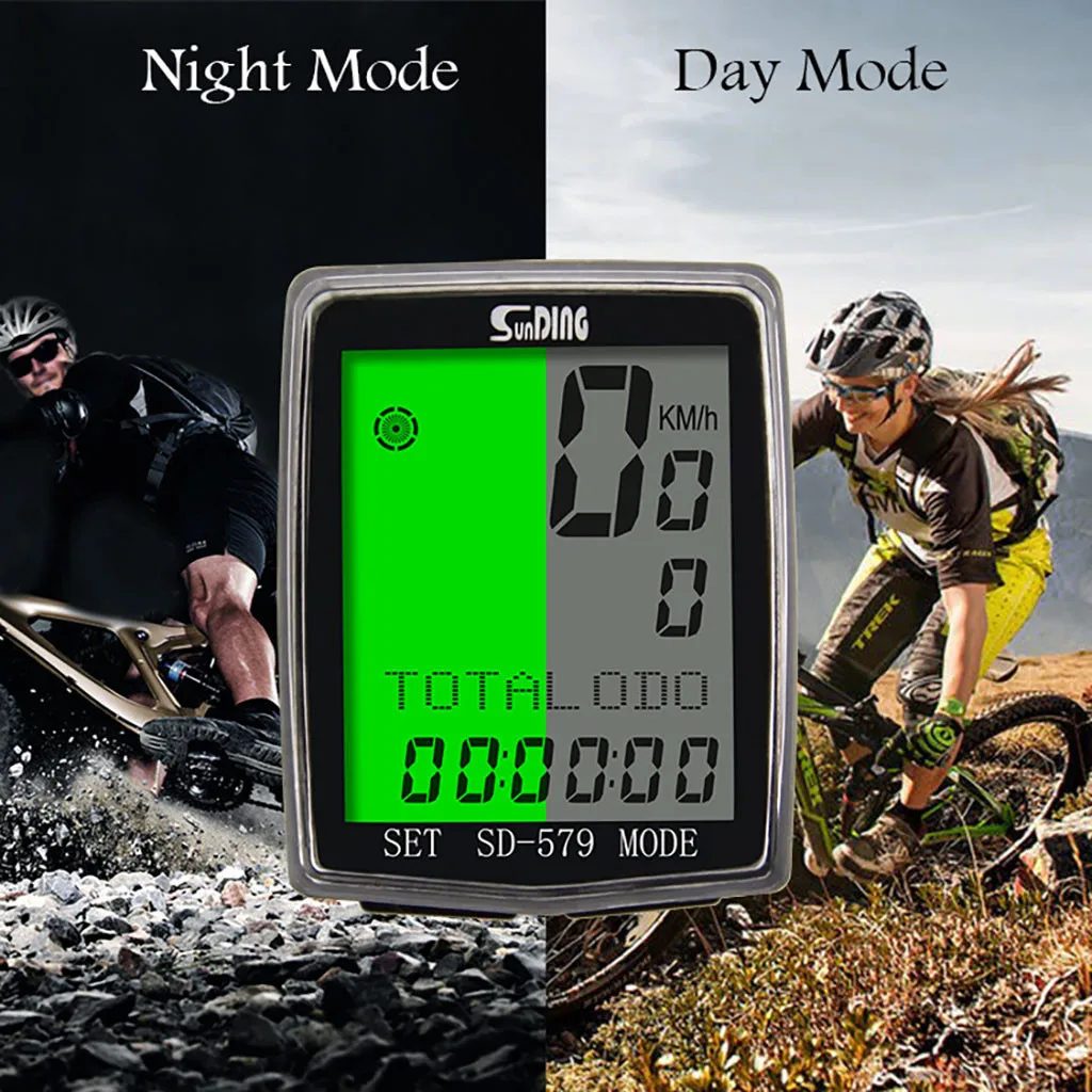 Большой экран с подсветкой для велосипеда код скорости горного Проводная