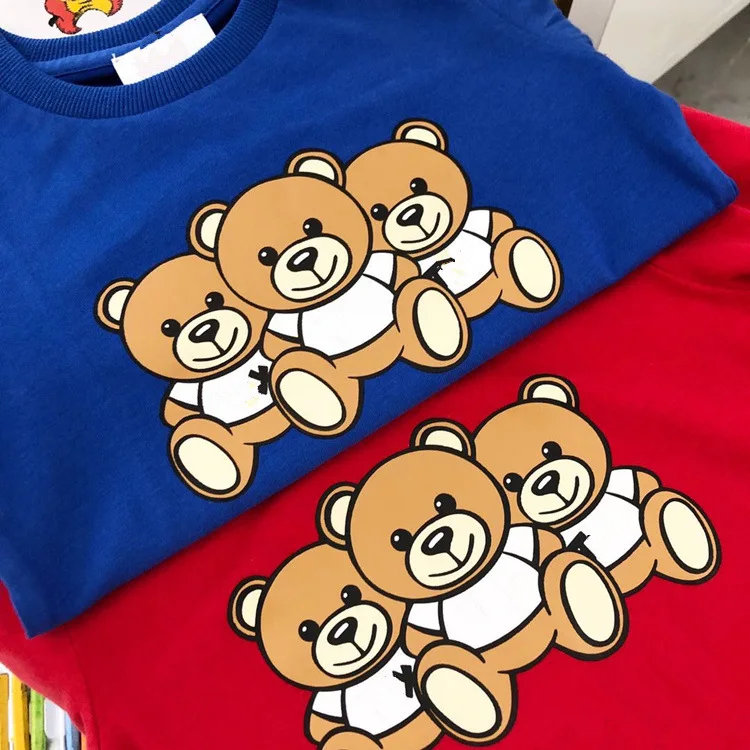

100% Cotton Bear Brand Kids T-Shirts Children Tops Clothes Tee Baby Boys Girls Long Sleeve Tshirt Old Child Clothing