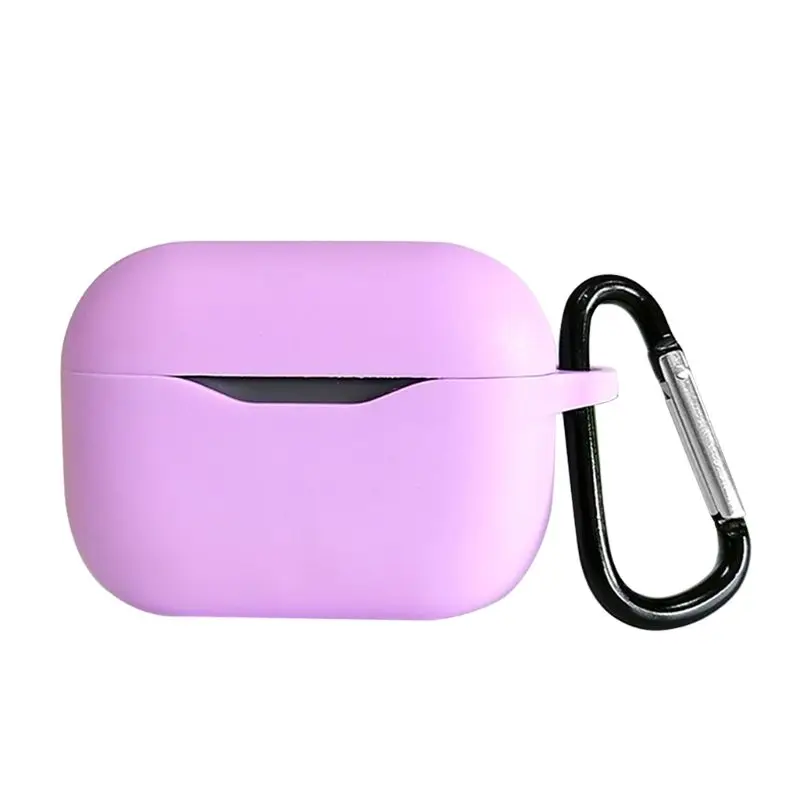 

New Earphone Case For -Lenovo LP1 TWS Wireless Earphone Silicone Protective Case Cover With Anti-Lost Hook Portable Case