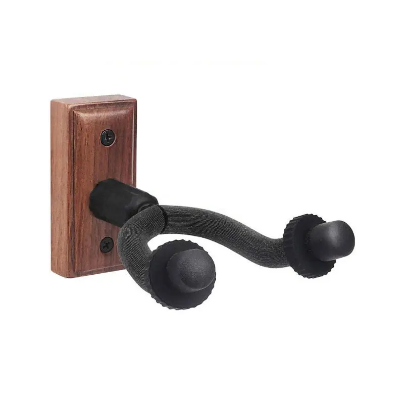 Настенная вешалка для гитары из черного ореха домашняя и студийная твердой