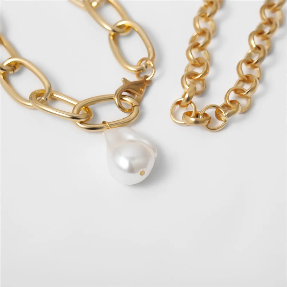 Комплект женских винтажных браслетов с искусственным жемчугом украшения для