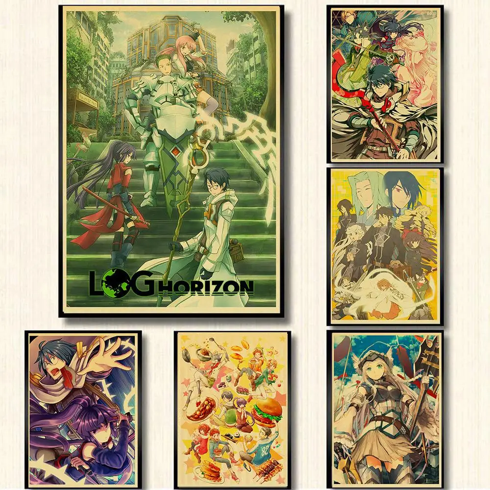 

Log Horizon Anime Vintage Kraft Paper Poster Artist Home Bar Cafe Bedroom Dormitory Kid Gift Collect Decor Picture Wall Sticker