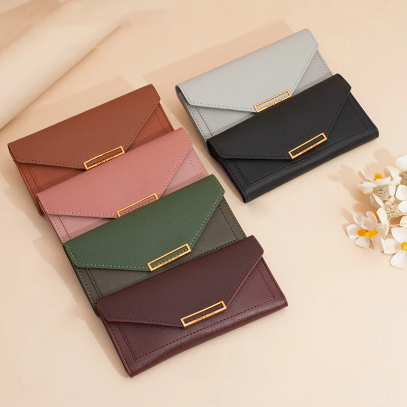 High Quality Women's Wallet Long PU Leather Simple Card Holder Clutch Classic Female Coin Purse Pocket Hasp Wallets For Ladies