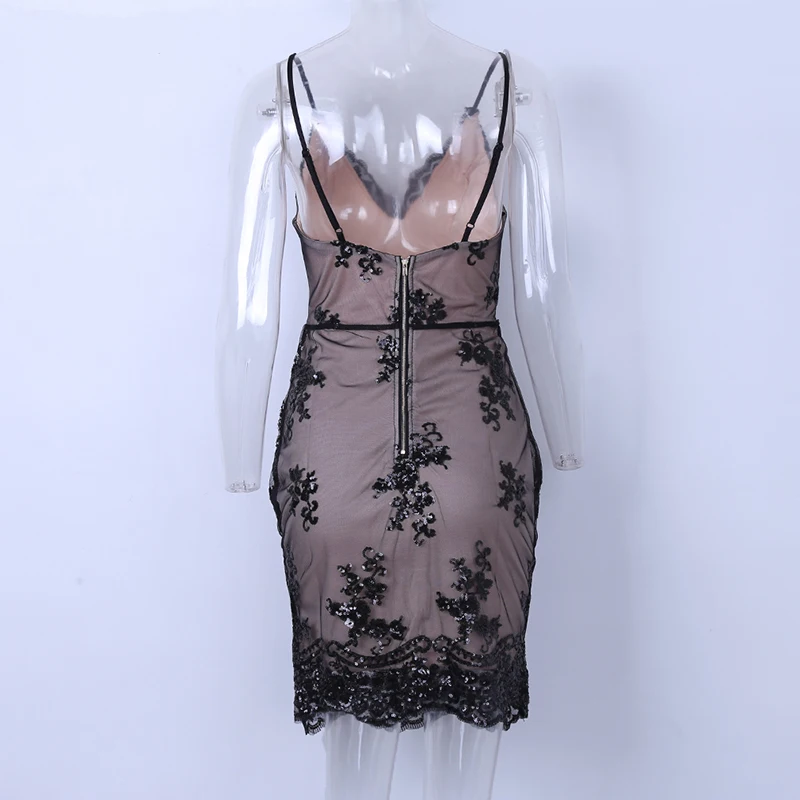 Вечернее сексуальное черное Золотое платье с блестками для женщин Befree Вечерние