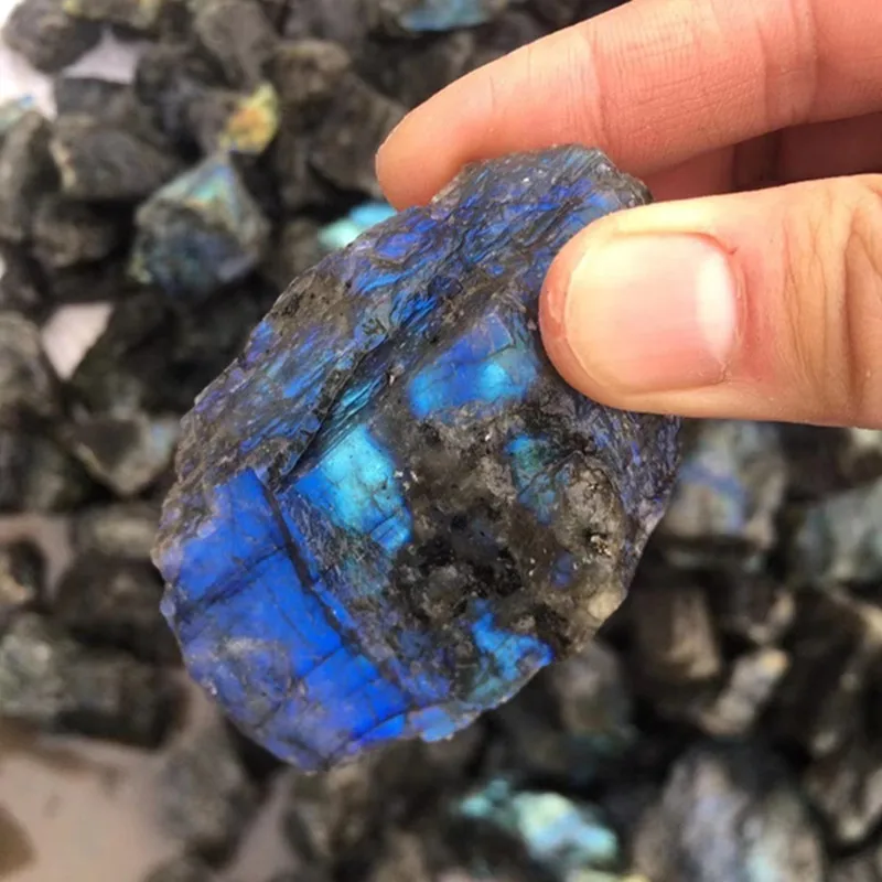 

Natural Blue Rough Labradorite Chips Raw Crushed Stone Healing Specimen Mineral Crystal Jewelry Making Home Decoration