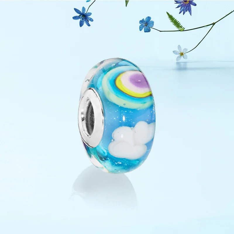 CUTEECO Европейский Радужный стеклянный бисер Подходит для оригинального бренда