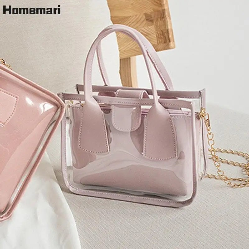 

Transparent Jelly Chain Bags Pu Leather Crossbody Bags For Women 2021 Small Flap Shoulder Simple Bag Female Travel Handbags Girl