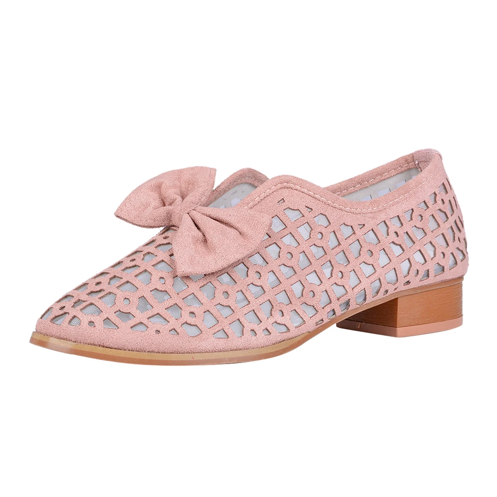 pink(style1) Модные женские босоножки; женская обувь из искусственной кожи с острым носком на высоком каблуке; Новинка года; летняя дышащая повседневная обувь без застежки с перфорацией - Цвет: pink(style1)