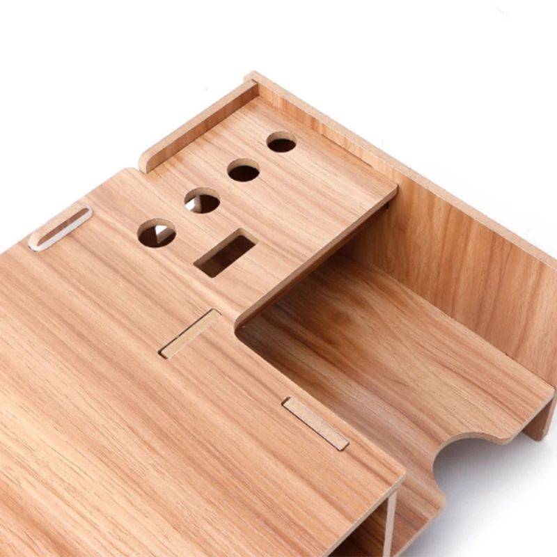 

MDF Desktop Monitor Riser TV Stand Holder over Keyboard Desk Organizer Storage Space for Computer Laptop